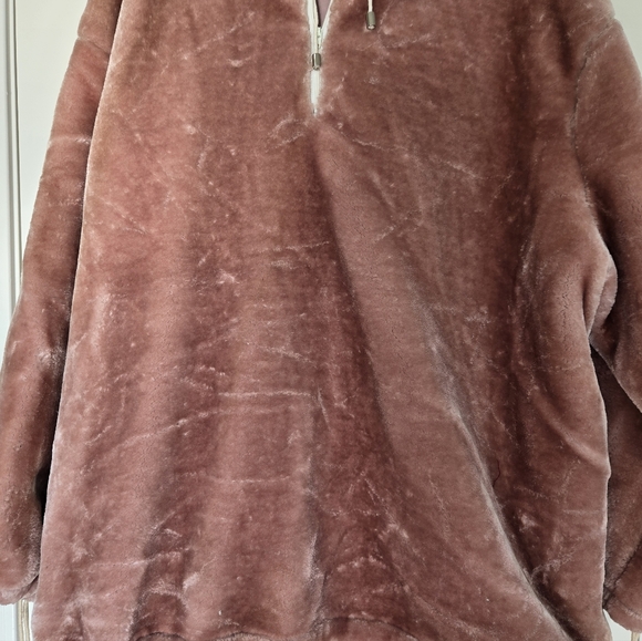 Oversized Cozy Pink Fleece Hoodie Size Large - Picture 2 of 7